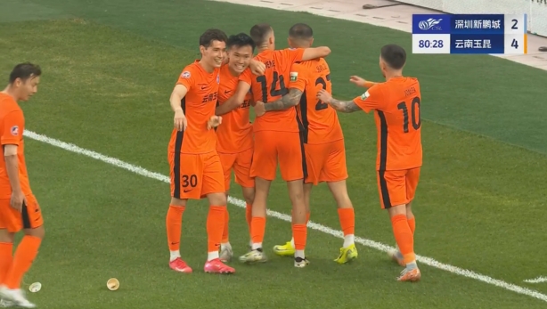 玉昆4-2領先新鵬城！杜加利奇冒頂，徐宏杰得球抽射破門